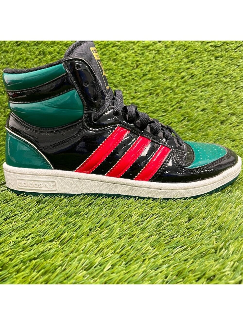 Adidas Top Ten Hi RB Mens Size 8 Black Green Red Basketball Shoes Sneakers